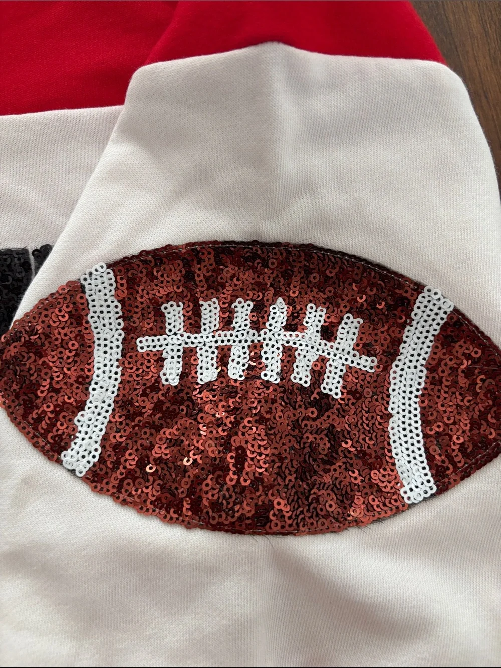 Main Strip Red and White 'GAMEDAY' Half-Zip Sweatshirt